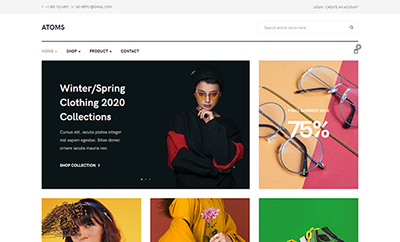 Multipurpose eCommerce Joomla template JA Atoms