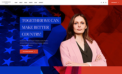Professional Joomla Political Template - JA Candidate