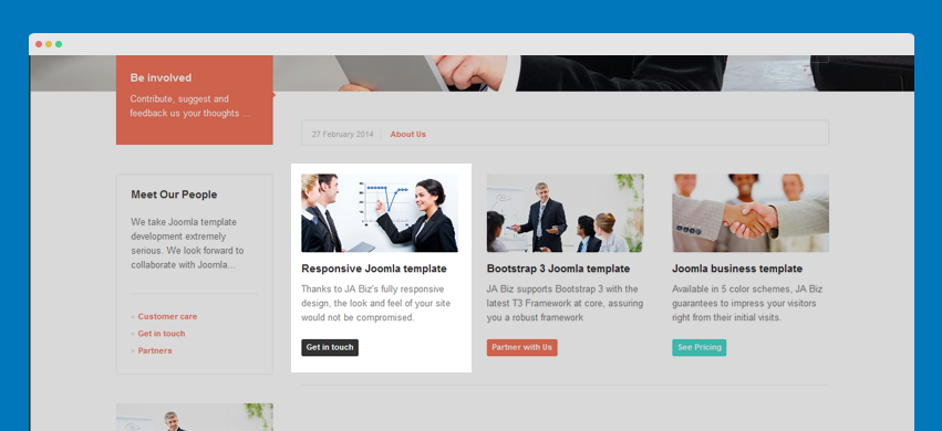 Responsive Joomla template