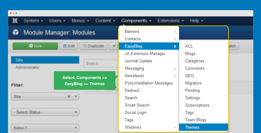 access easyblog theme